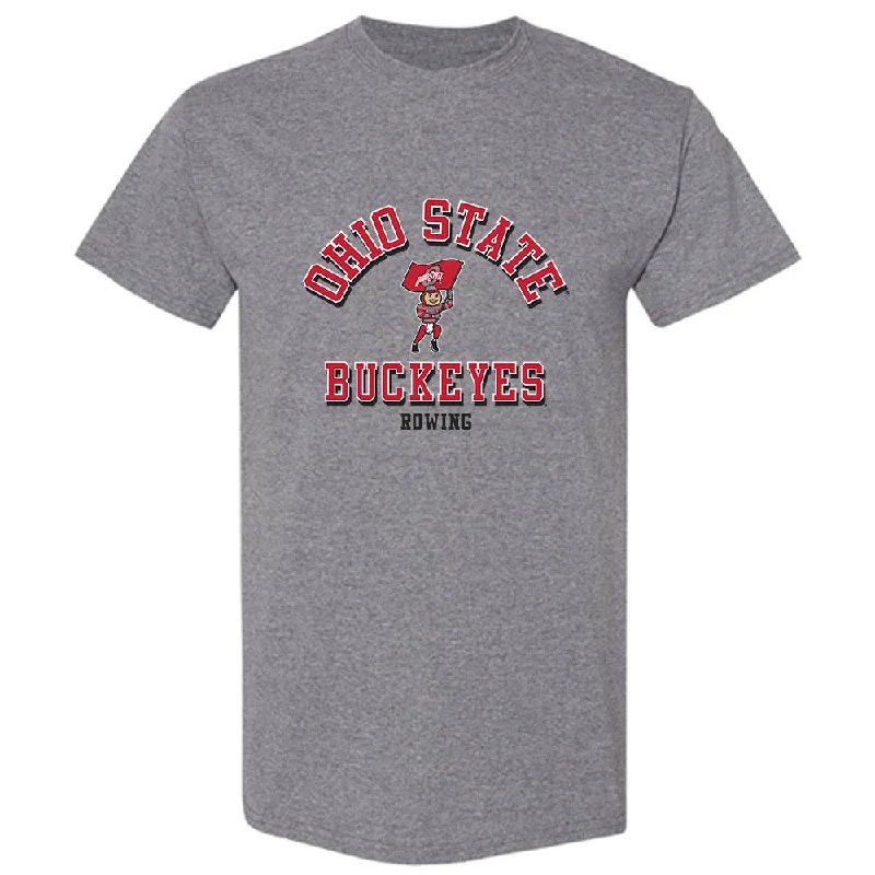 Ohio State - NCAA Women's Rowing : Eliana Bujwalo-Nowak - Classic Shersey T-Shirt-- Polka Dot Checkered Tartan Ohio State - NCAA Women's Rowing : Eliana Bujwalo-Nowak - Classic Shersey T-Shirt-- Polka Dot Checkered Tartan