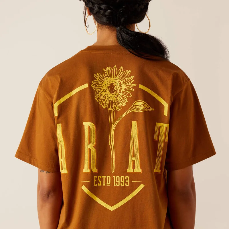Women's Sunflower T-Shirt-- Nylon Fabric Polyester Fabric Spandex Fabric