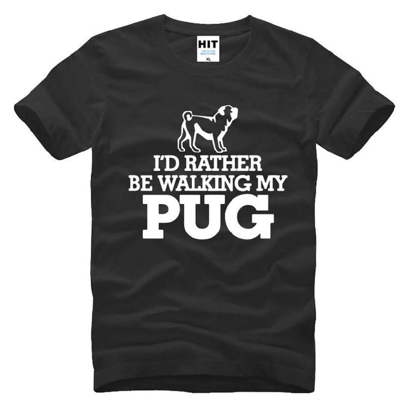 I'd Rather be Walking My Pug T-Shirt, Pug Lover Gift-- Collared Crew Neck Turtle Neck I'd Rather be Walking My Pug T-Shirt, Pug Lover Gift-- Collared Crew Neck Turtle Neck