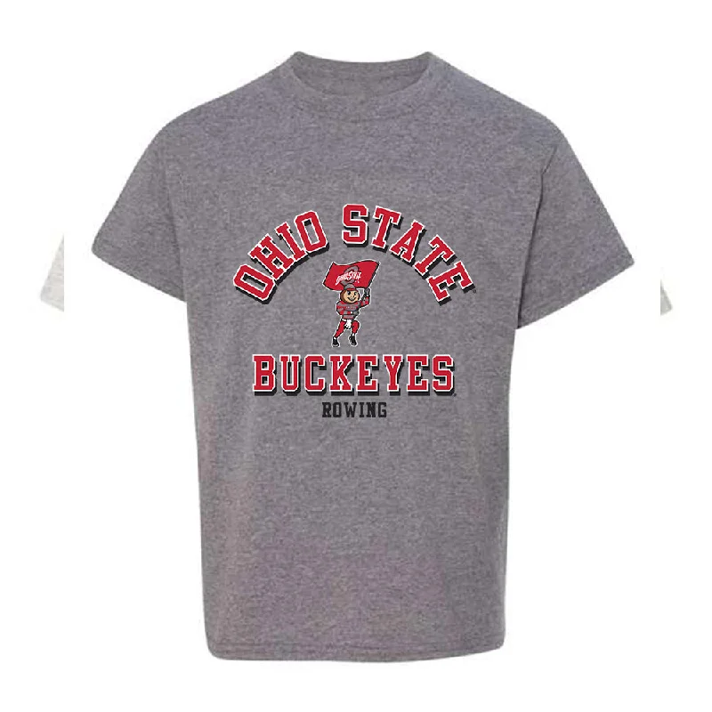 Ohio State - NCAA Women's Rowing : Eliana Bujwalo-Nowak - Classic Shersey Youth T-Shirt-- Houndstooth Herringbone Solid Ohio State - NCAA Women's Rowing : Eliana Bujwalo-Nowak - Classic Shersey Youth T-Shirt-- Houndstooth Herringbone Solid