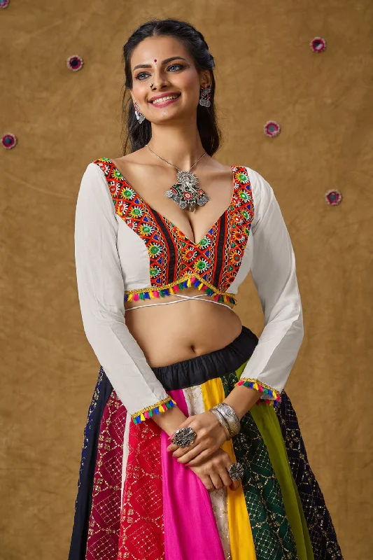 White Cotton Embroidered Full Sleeves Blouse Soft Modal Blouse