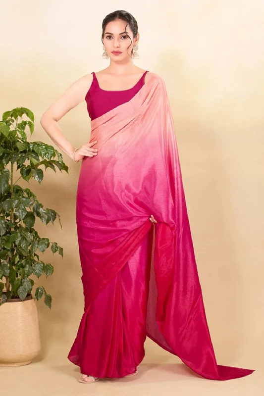 South Pink Brocade Woven Sleeveless Blouse Flowy Bohemian Blouse
