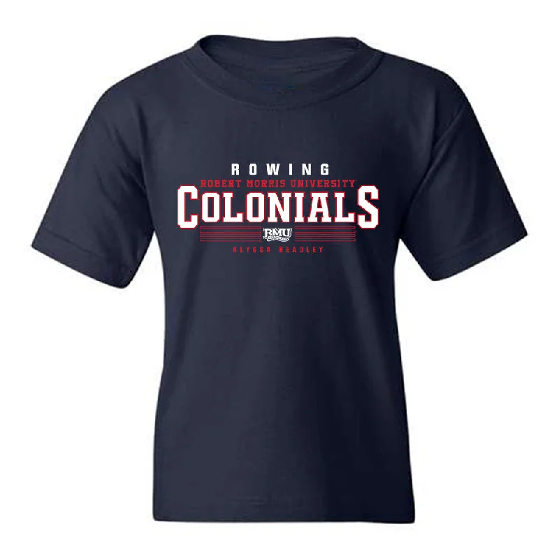 Robert Morris - NCAA Women's Rowing : Alyssa Headley - Classic Fashion Shersey Youth T-Shirt-- Cashmere Blend Cotton Blend Poly Blend Robert Morris - NCAA Women's Rowing : Alyssa Headley - Classic Fashion Shersey Youth T-Shirt-- Cashmere Blend Cotton Blend Poly Blend