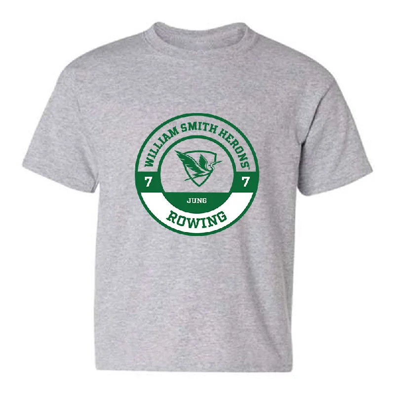 HWS - NCAA Women's Rowing : Grace Jung - Classic Fashion Shersey Youth T-Shirt-- Ribbed Striped Patterned HWS - NCAA Women's Rowing : Grace Jung - Classic Fashion Shersey Youth T-Shirt-- Ribbed Striped Patterned