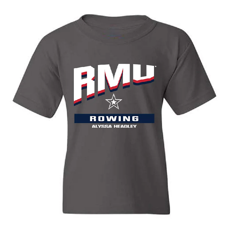Robert Morris - NCAA Women's Rowing : Alyssa Headley - Classic Fashion Shersey Youth T-Shirt-- Chenille Blend Fleece Blend Nylon Blend Robert Morris - NCAA Women's Rowing : Alyssa Headley - Classic Fashion Shersey Youth T-Shirt-- Chenille Blend Fleece Blend Nylon Blend