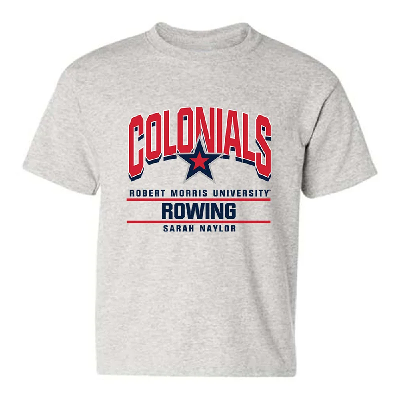 Robert Morris - NCAA Women's Rowing : Sarah Naylor - Classic Fashion Shersey Youth T-Shirt-- Collared T-Shirt Boat Neck A-Line