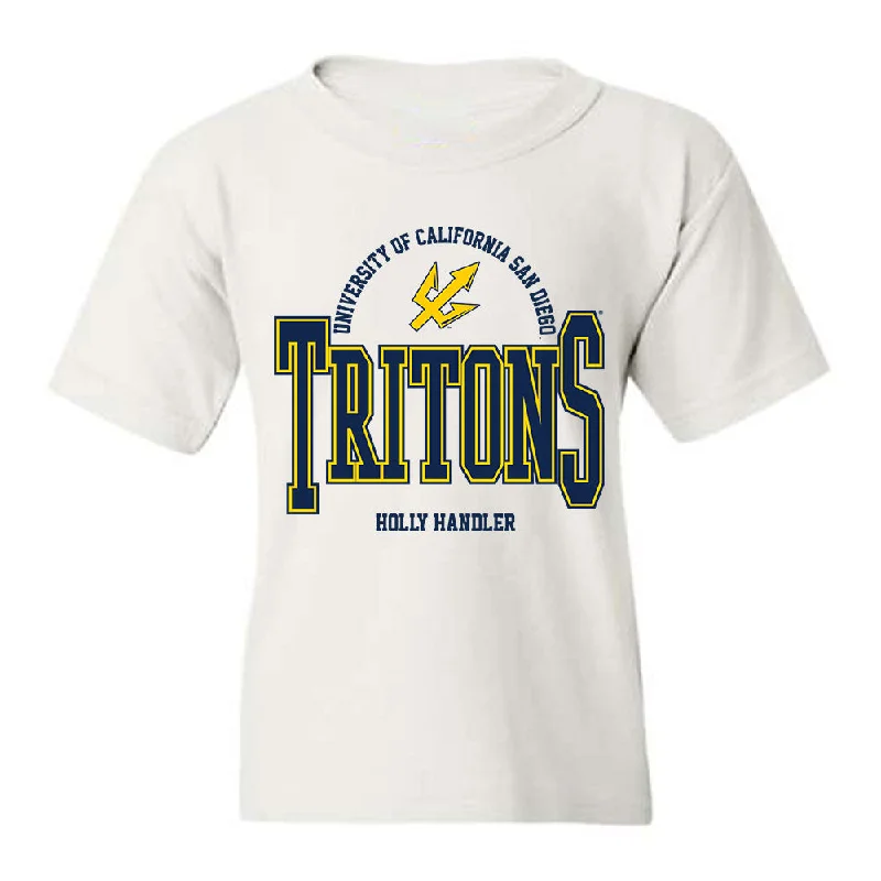 UCSD - NCAA Women's Rowing : Holly Handler - Classic Fashion Shersey Youth T-Shirt-- Notch Collar Peter Pan Collar Cowl Neck UCSD - NCAA Women's Rowing : Holly Handler - Classic Fashion Shersey Youth T-Shirt-- Notch Collar Peter Pan Collar Cowl Neck