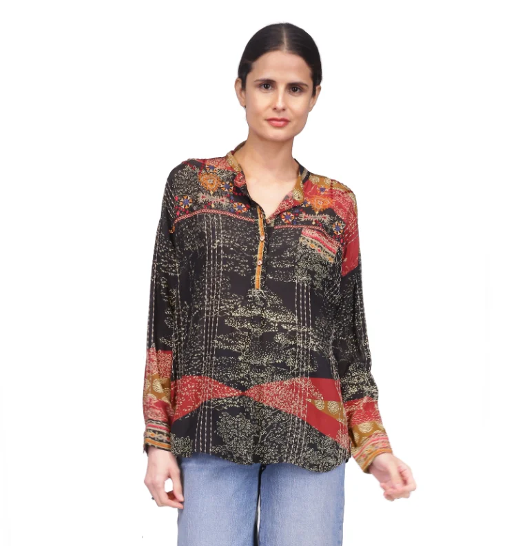 Johnny Was Ozee Blouse Versatile Layering Blouse