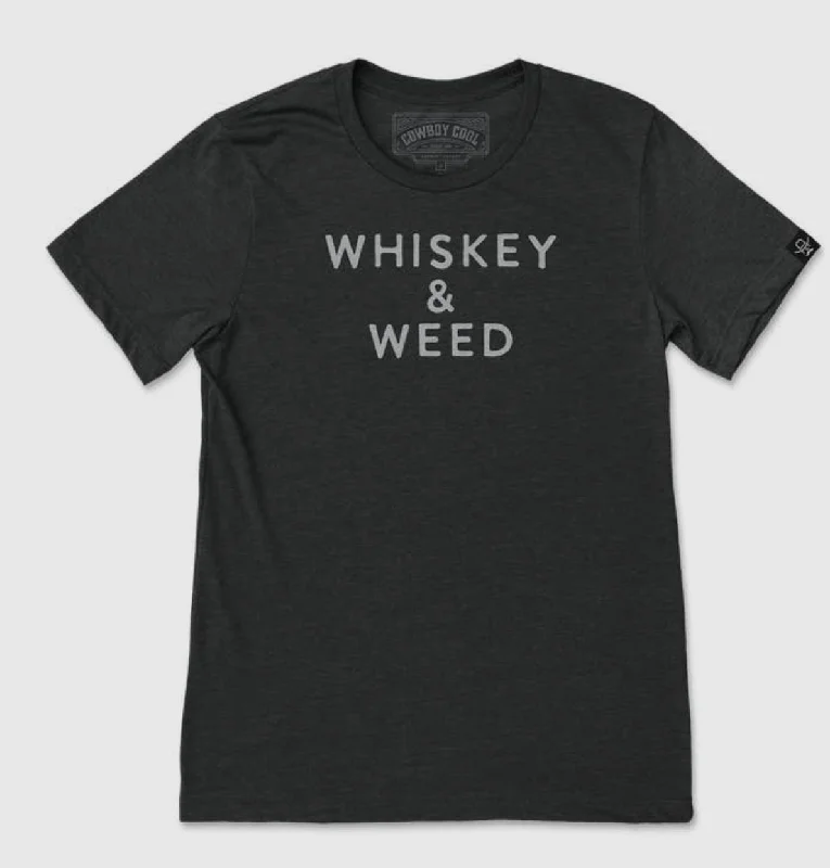 Whiskey & Weed Tee Shirt-- Polka Dot Checkered Tartan