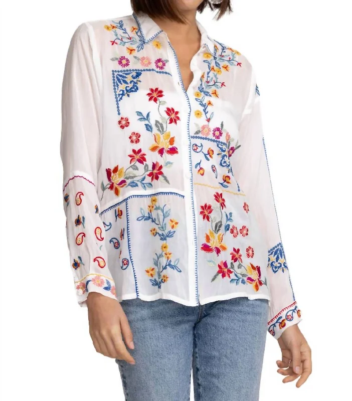 Zodea Blouse In White Pastel Color Blouse