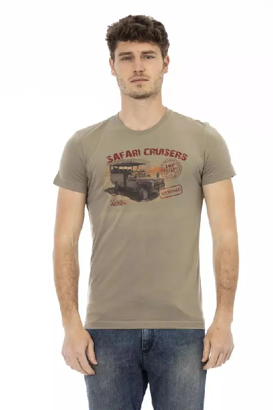 Green Cotton Men T-shirt-- Cozy Warm Stylish