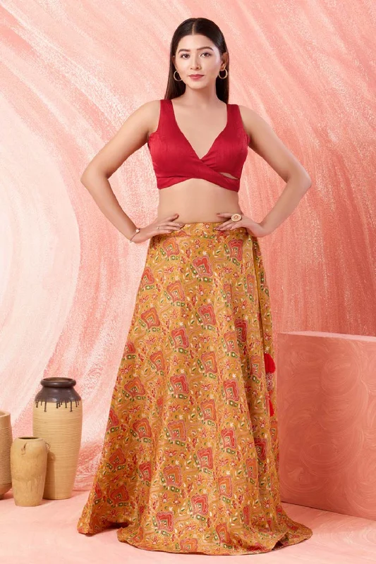 Maroon Silk V-Neck Sleeveless Blouse Casual Button Blouse