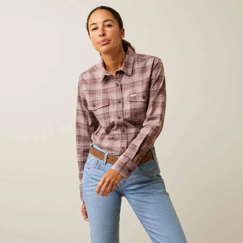 Ariat Women's Rebar Flannel DuraStretch Work Shirt-- Chenille Blend Fleece Blend Nylon Blend Ariat Women's Rebar Flannel DuraStretch Work Shirt-- Chenille Blend Fleece Blend Nylon Blend