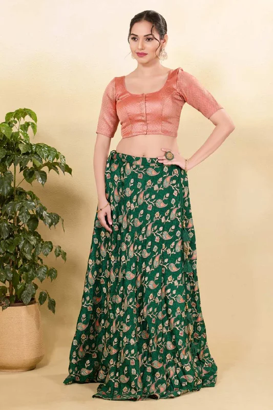 Copper Silk Woven Elbow Sleeves Blouse Asymmetric Hem Blouse