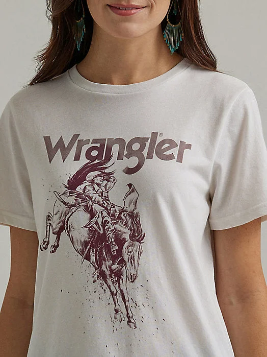Wrangler Bronc Women's T-Shirt-- Zippered Buttoned Snapped
