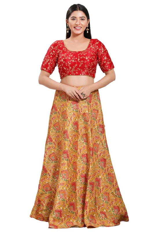 Red Mulbury Silk Round Neck Elbow Sleeves Blouse Romantic Lace Blouse