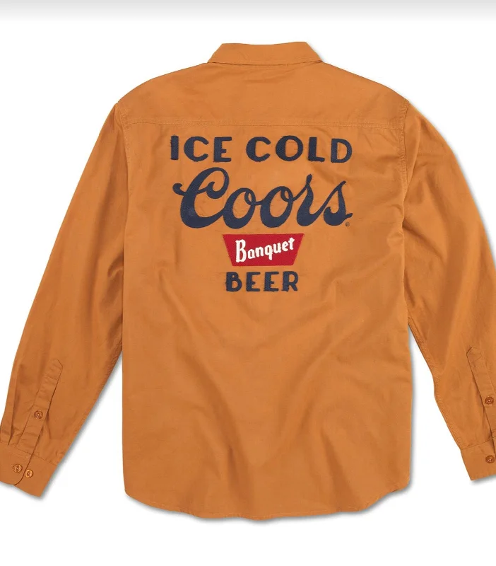 Coors Licensed Daily Grind Shirt-- Satin Fabric Silk Fabric Chiffon Fabric