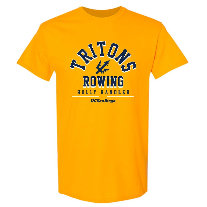 UCSD - NCAA Women's Rowing : Holly Handler - Classic Fashion Shersey T-Shirt -- Basic T-Shirt Crew Neck Short Sleeve UCSD - NCAA Women's Rowing : Holly Handler - Classic Fashion Shersey T-Shirt -- Basic T-Shirt Crew Neck Short Sleeve