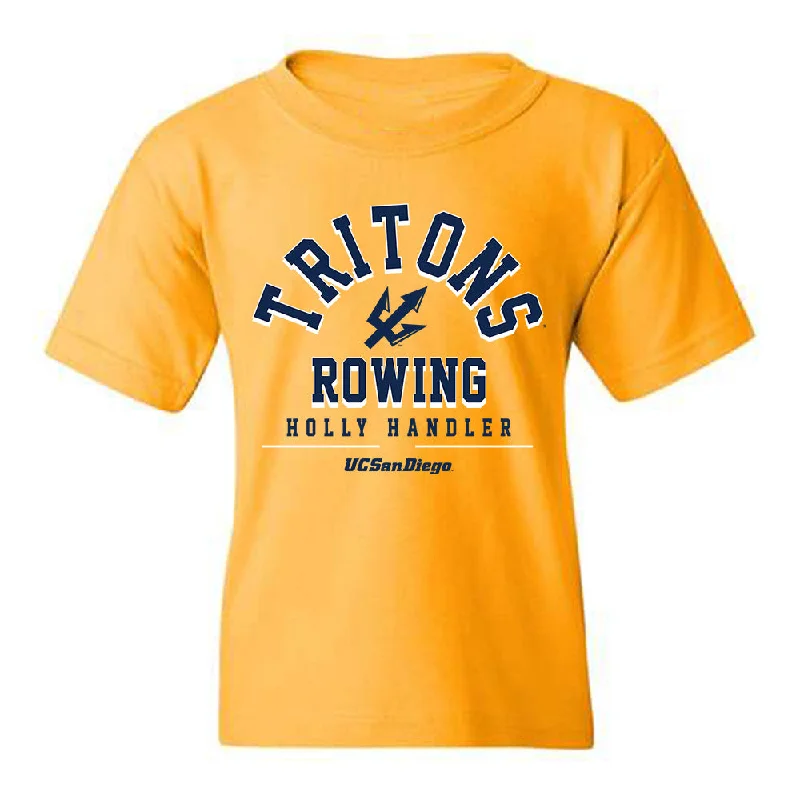 UCSD - NCAA Women's Rowing : Holly Handler - Classic Fashion Shersey Youth T-Shirt-- Welt Pockets Slit Pockets UCSD - NCAA Women's Rowing : Holly Handler - Classic Fashion Shersey Youth T-Shirt-- Welt Pockets Slit Pockets