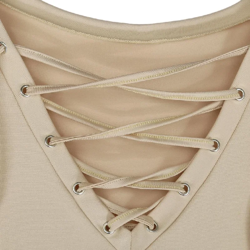 Women V-Neck Short Sleeve Casual Bandage Hollow Out Tops Blouse T Shirt-- Machine Wash Dry Clean Hand Wash Women V-Neck Short Sleeve Casual Bandage Hollow Out Tops Blouse T Shirt-- Machine Wash Dry Clean Hand Wash