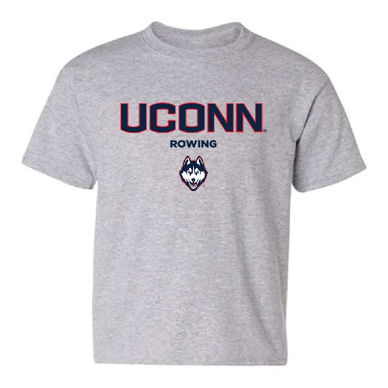 UConn - NCAA Women's Rowing : Daria Potapov - Classic Shersey Youth T-Shirt-- Striped Floral Plaid