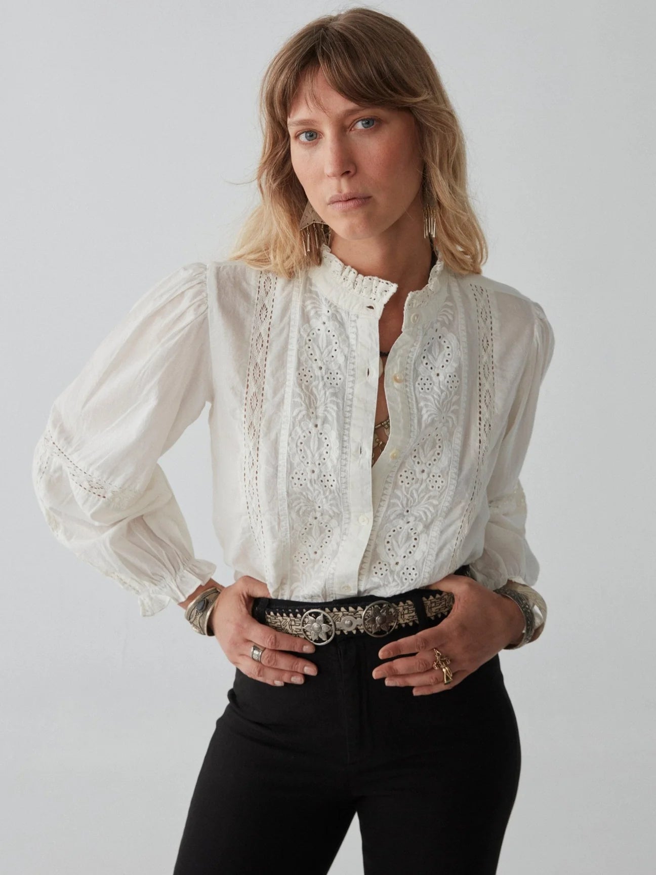 Maison Hotel Emmanuelle Blouse Playful Puff Blouse