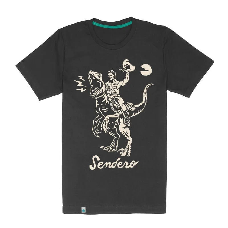 Velociwrangler T Rex Tee Shirt-- Hooded Caped Shawl Collar
