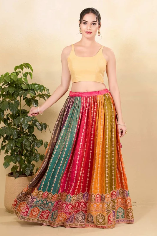 Gold Brocade Woven Sleeveless Blouse Backless Summer Blouse