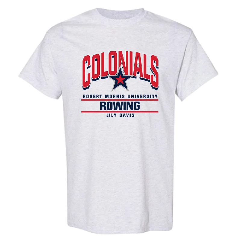 Robert Morris - NCAA Women's Rowing : Lily Davis - Classic Fashion Shersey T-Shirt-- Mesh Fabric Canvas Fabric Denim Fabric Robert Morris - NCAA Women's Rowing : Lily Davis - Classic Fashion Shersey T-Shirt-- Mesh Fabric Canvas Fabric Denim Fabric