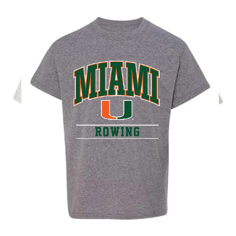 Miami - NCAA Women's Rowing : Peyton Hulsewe - Classic Shersey Youth T-Shirt-- Striped Floral Plaid Miami - NCAA Women's Rowing : Peyton Hulsewe - Classic Shersey Youth T-Shirt-- Striped Floral Plaid
