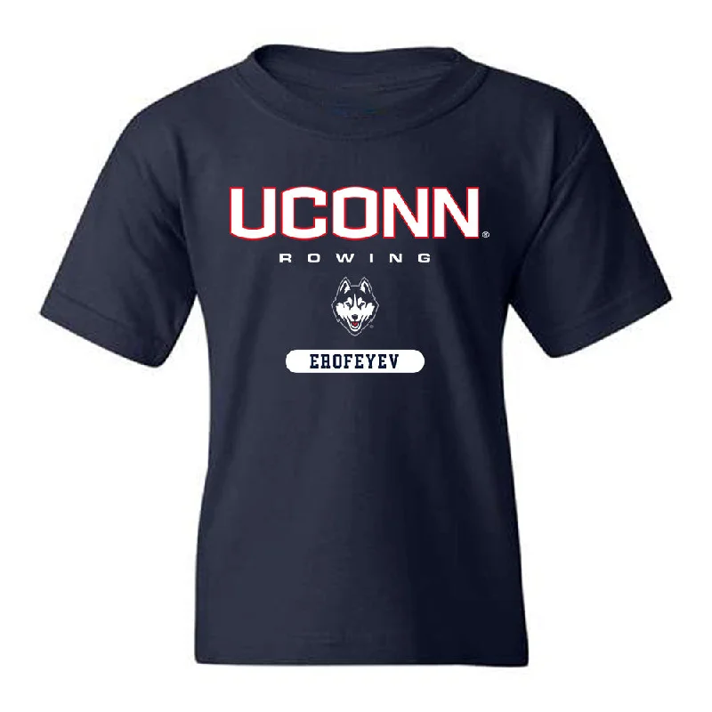 UConn - NCAA Women's Rowing : Evelyn Erofeyev - Classic Shersey Youth T-Shirt-- Real Fur Shearling Chenille