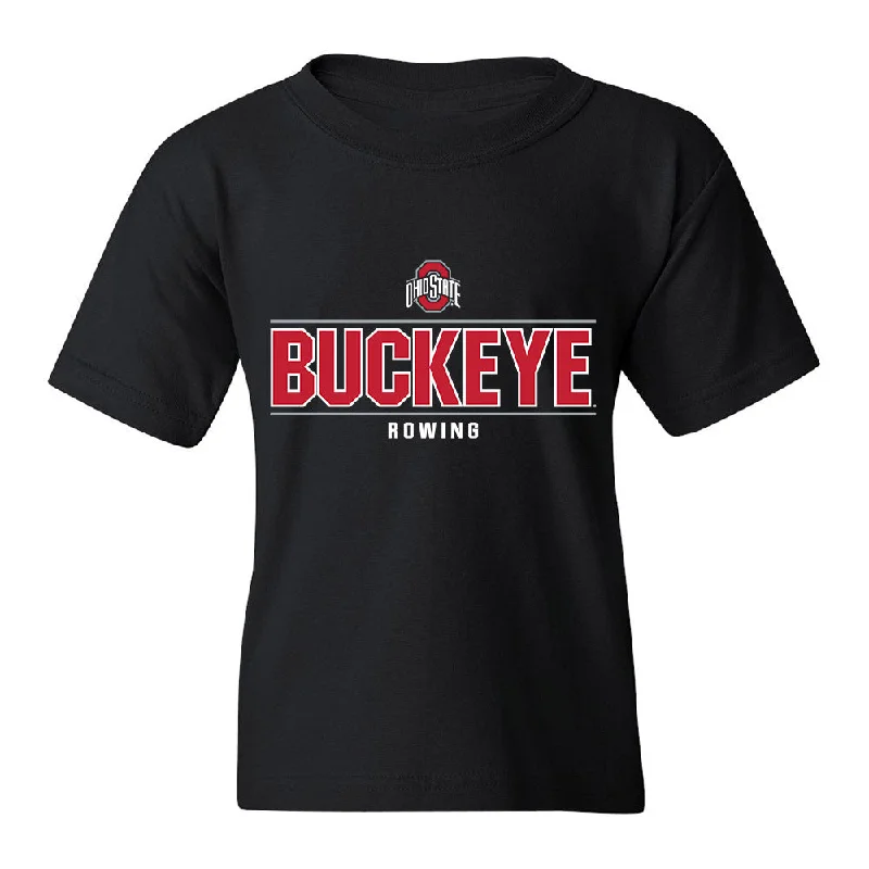 Ohio State - NCAA Women's Rowing : Eliana Bujwalo-Nowak - Youth T-Shirt-- Mesh Blend Leather Blend Suede Blend Ohio State - NCAA Women's Rowing : Eliana Bujwalo-Nowak - Youth T-Shirt-- Mesh Blend Leather Blend Suede Blend