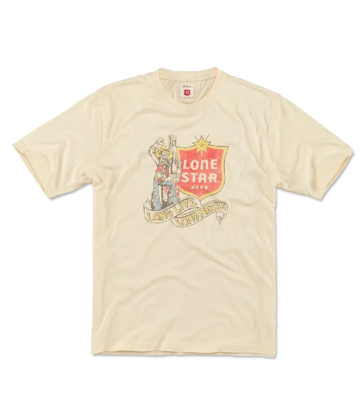 Lone Star Beer Vintage Fade T Shirt-- Chenille Blend Fleece Blend Nylon Blend