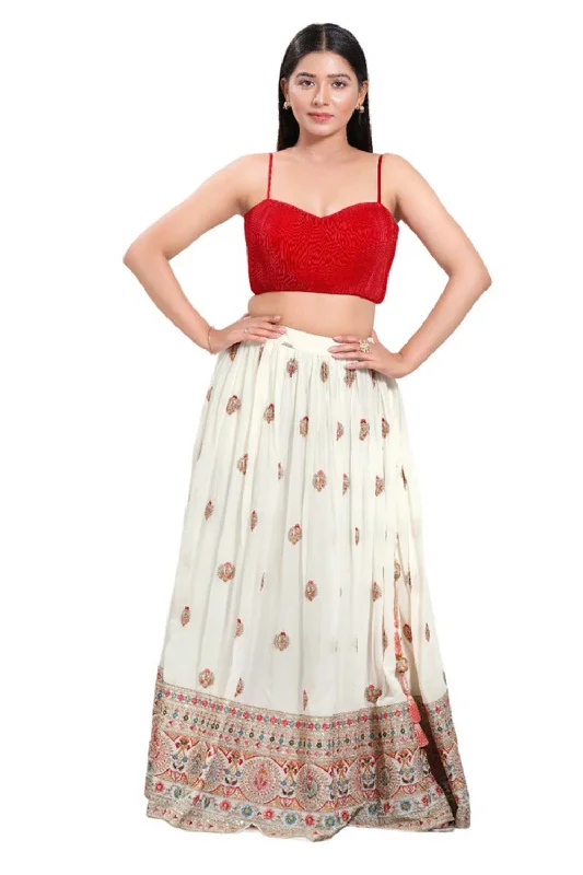 Red Satin Crush Sweatheart Neck Sleeveless Blouse Asymmetric Hem Blouse