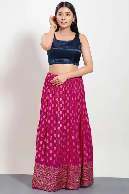 Navy Blue Silk Round Neck Sleeveless Blouse Office-Ready Blouse