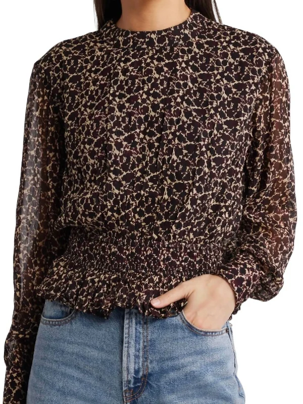Noreen Blouse In Medici Print Casual Button Blouse