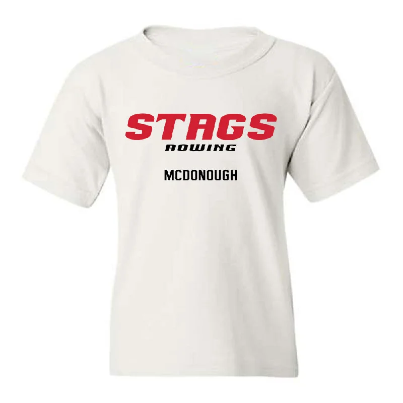 Fairfield - NCAA Women's Rowing : Grace McDonough - Classic Fashion Shersey Youth T-Shirt-- Solid Color Striped Floral Fairfield - NCAA Women's Rowing : Grace McDonough - Classic Fashion Shersey Youth T-Shirt-- Solid Color Striped Floral