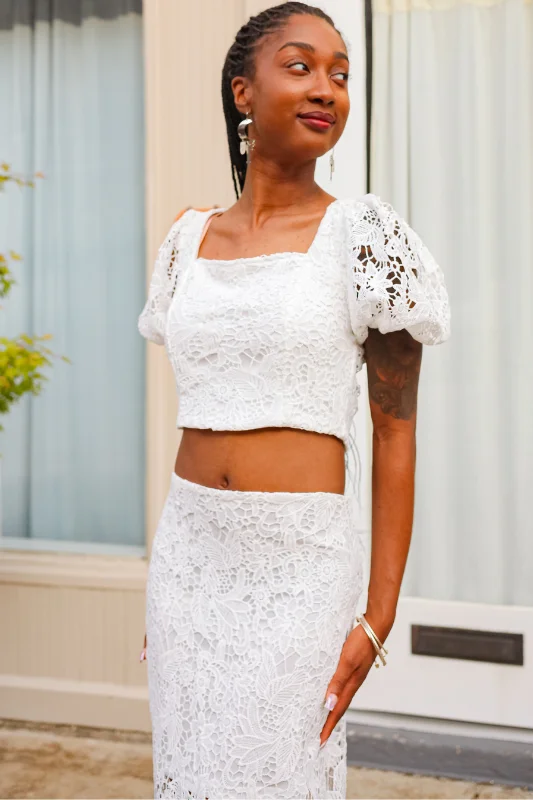 Lacie Cropped Blouse Sheer Mesh Blouse