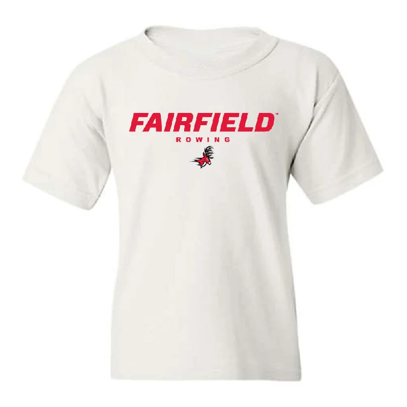 Fairfield - NCAA Women's Rowing : Grace McDonough - Classic Shersey Youth T-Shirt-- Boxy Fit Fitted Loose Fairfield - NCAA Women's Rowing : Grace McDonough - Classic Shersey Youth T-Shirt-- Boxy Fit Fitted Loose
