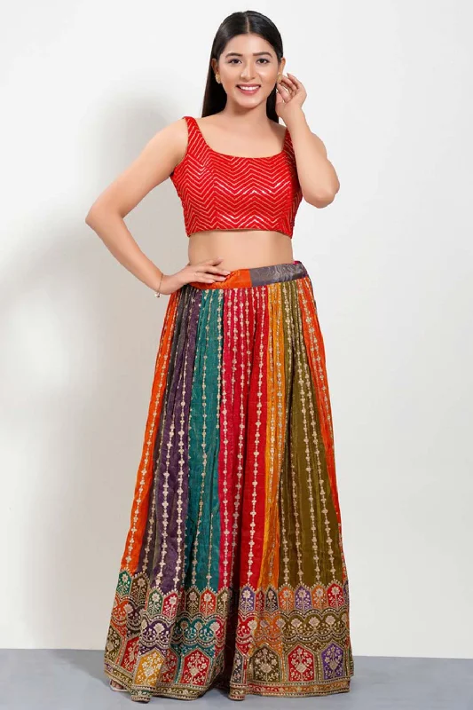 Red Silk Square Neck Sleeveless Blouse Wrap Front Blouse