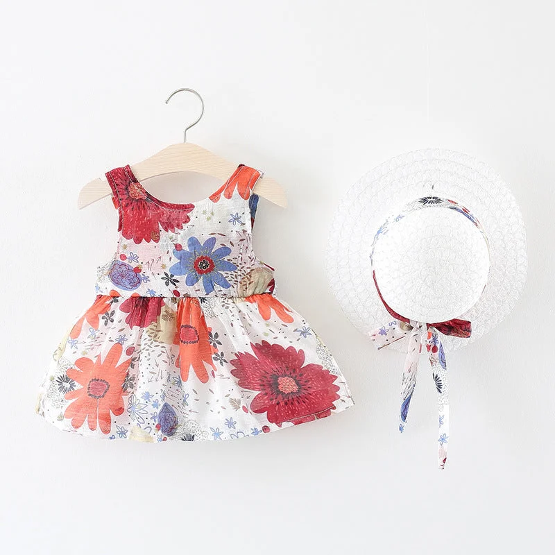 Girls Breathable Summer Floral Dress Tunics Sophisticated sleek
