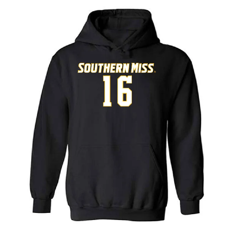 Southern Miss - NCAA Women's Soccer : Shaelynn Quick - Replica Shersey Hooded Sweatshirt Hoodie with Logo Branding Identity Southern Miss - NCAA Women's Soccer : Shaelynn Quick - Replica Shersey Hooded Sweatshirt Hoodie with Logo Branding Identity