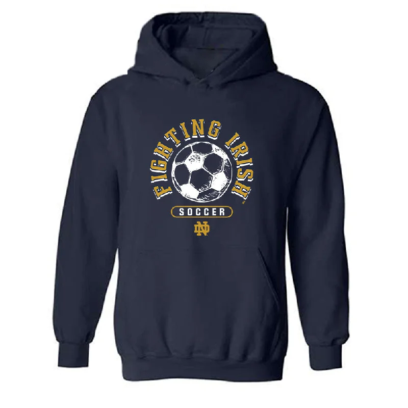 Notre Dame - NCAA Women's Soccer : Carolyn Calzada - Sports Shersey Hooded Sweatshirt Hoodie with Applique Textured Unique Notre Dame - NCAA Women's Soccer : Carolyn Calzada - Sports Shersey Hooded Sweatshirt Hoodie with Applique Textured Unique