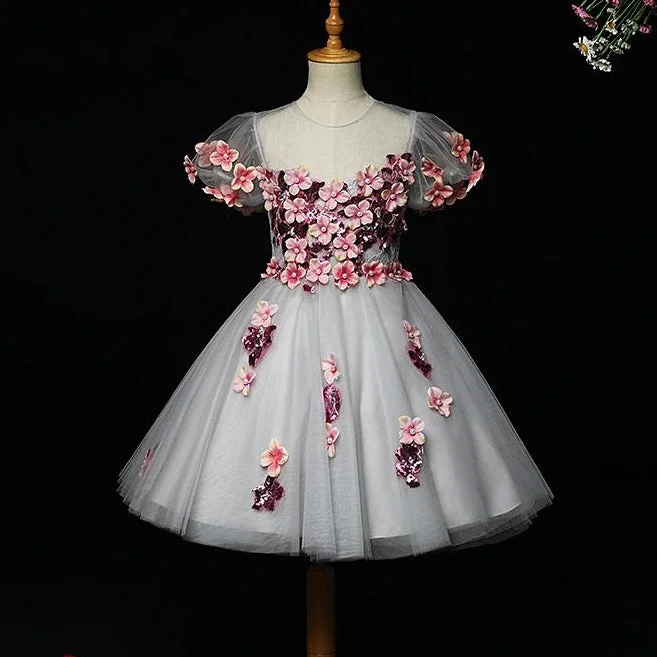 Flower Girl Dress Toddler Ball Gowns Lovely Printed Embroidery Soft Princess Party Dress Off-the-shoulder Bohemian Festive Flower Girl Dress Toddler Ball Gowns Lovely Printed Embroidery Soft Princess Party Dress Off-the-shoulder Bohemian Festive