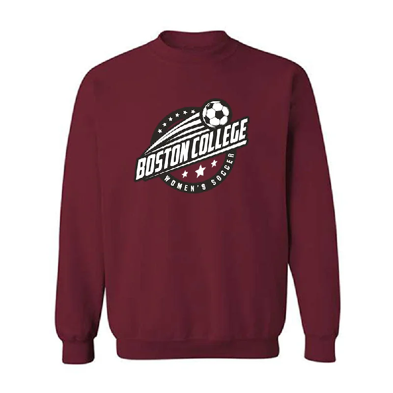 Boston College - NCAA Women's Soccer : Casey Van Pelt - Sports Shersey Crewneck Sweatshirt Hoodie with Mock Neck Collared Structured Boston College - NCAA Women's Soccer : Casey Van Pelt - Sports Shersey Crewneck Sweatshirt Hoodie with Mock Neck Collared Structured