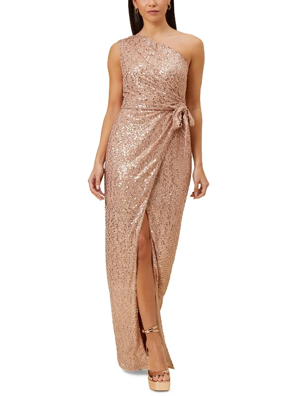 Womens Sequined Long Evening Dress Tunics Prom sequined