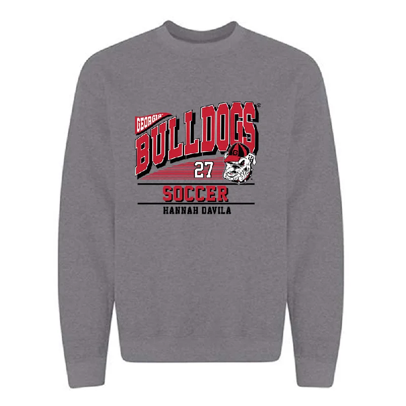 Georgia - NCAA Women's Soccer : Hannah Davila - Classic Fashion Shersey Crewneck Sweatshirt Hoodie with Ribbed Neckline Snug Warm