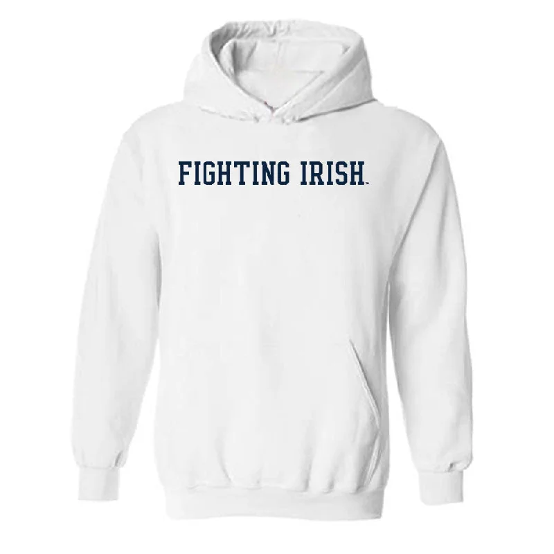 Notre Dame - NCAA Women's Soccer : Carolyn Calzada - Classic Fashion Shersey Hooded Sweatshirt Hoodie with Raw Hem Edgy Unfinished Notre Dame - NCAA Women's Soccer : Carolyn Calzada - Classic Fashion Shersey Hooded Sweatshirt Hoodie with Raw Hem Edgy Unfinished