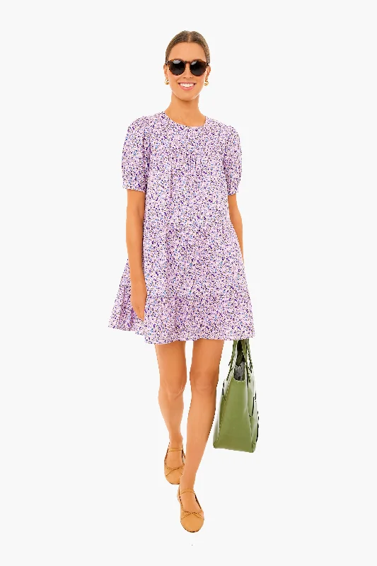 Lilac Floral Quinn Dress Tunics Long Elegant
