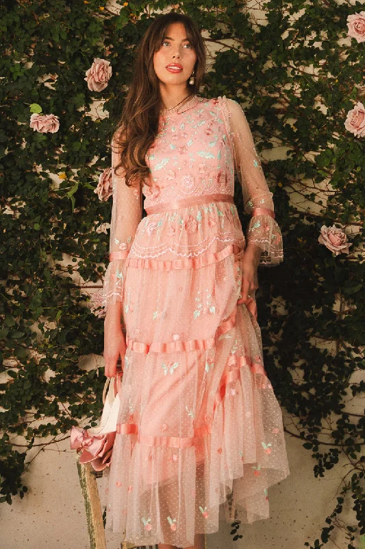 Once Upon a Spring Dress in Pink A-Line Day Work